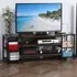 6 Shelf TV Unit Cabinet - Black