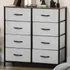 8 Drawer Wide Chest of Drawers - Grey