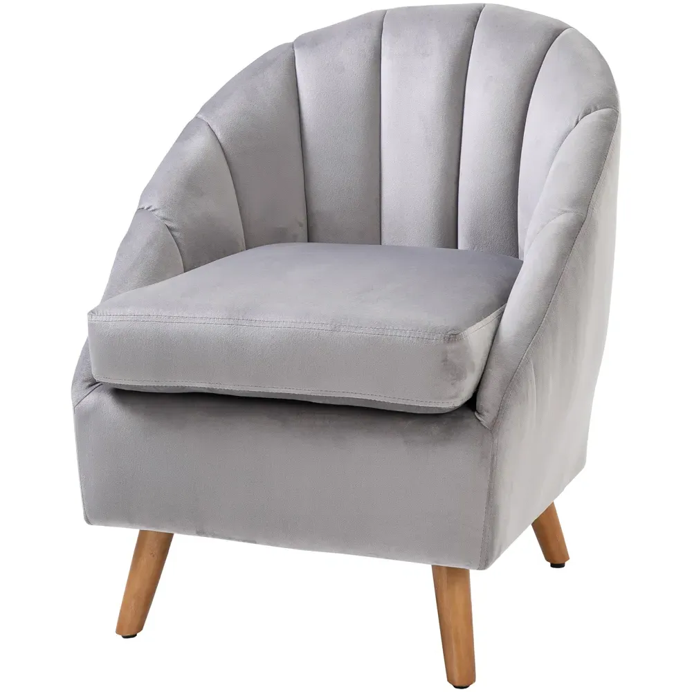 Accent Chair - Grey, Velvet
