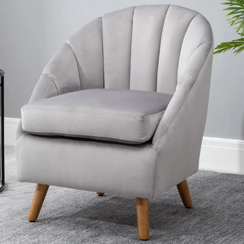 Accent Chair - Grey, Velvet image