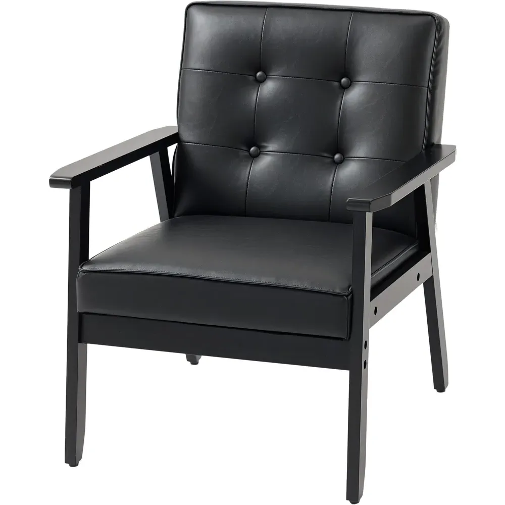 Accent Chair with Armrest - Black