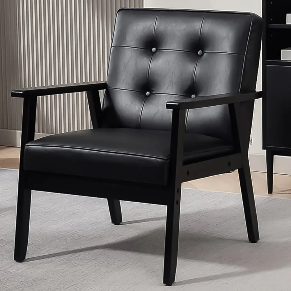 Accent Chair with Armrest - Black image