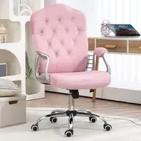 Adjustable Height Office Chair with Tilt Function - Pink