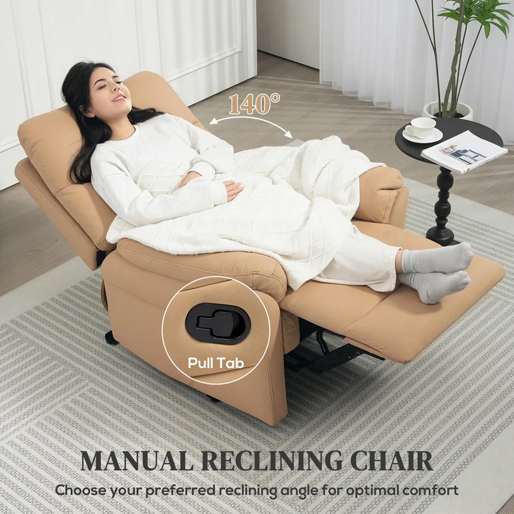 Adjustable Leg Rest Recliner Chair - Light Brown