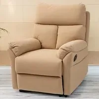 Adjustable Leg Rest Recliner Chair - Light Brown