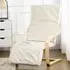 Adjustable Lounging Chair with Leg Rest - Cream, Birch Wood