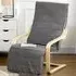 Adjustable Lounging Chair with Leg Rest - Grey, Birch Wood