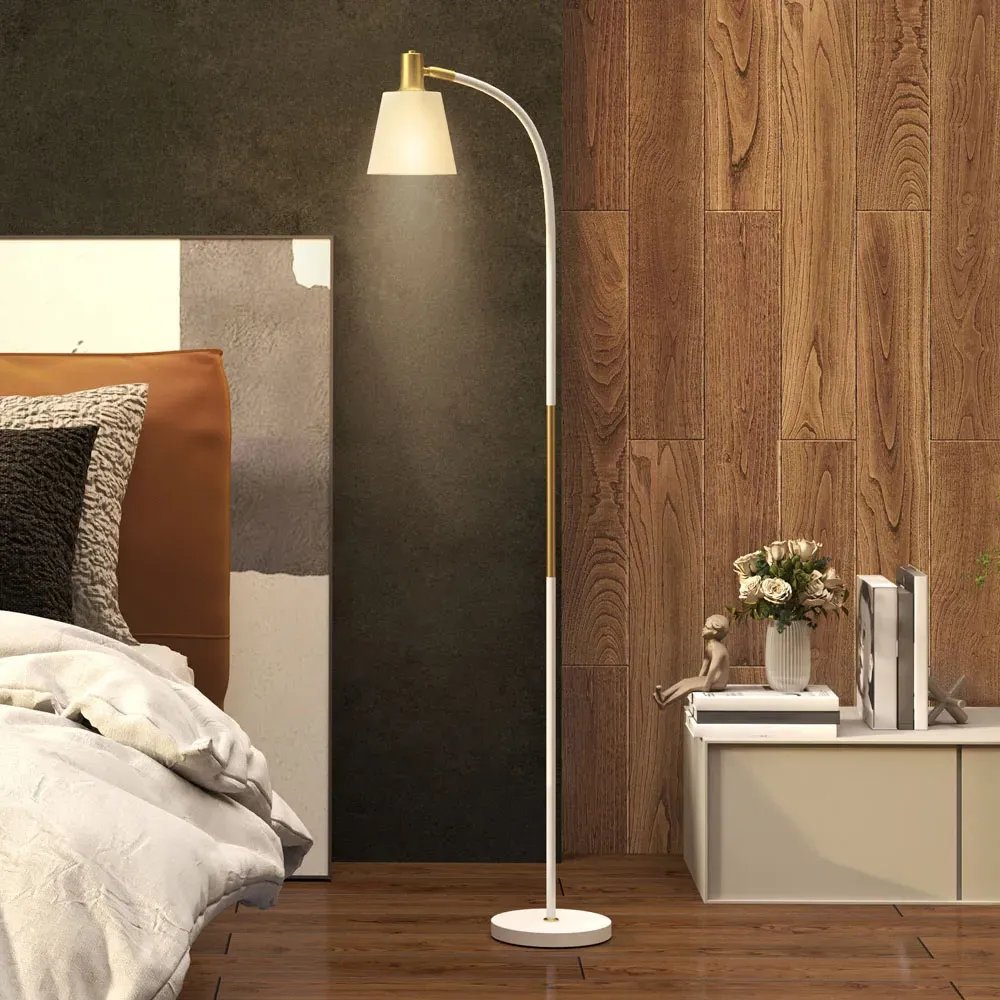 Adjustable Spotlight Reading Floor Lamp - White