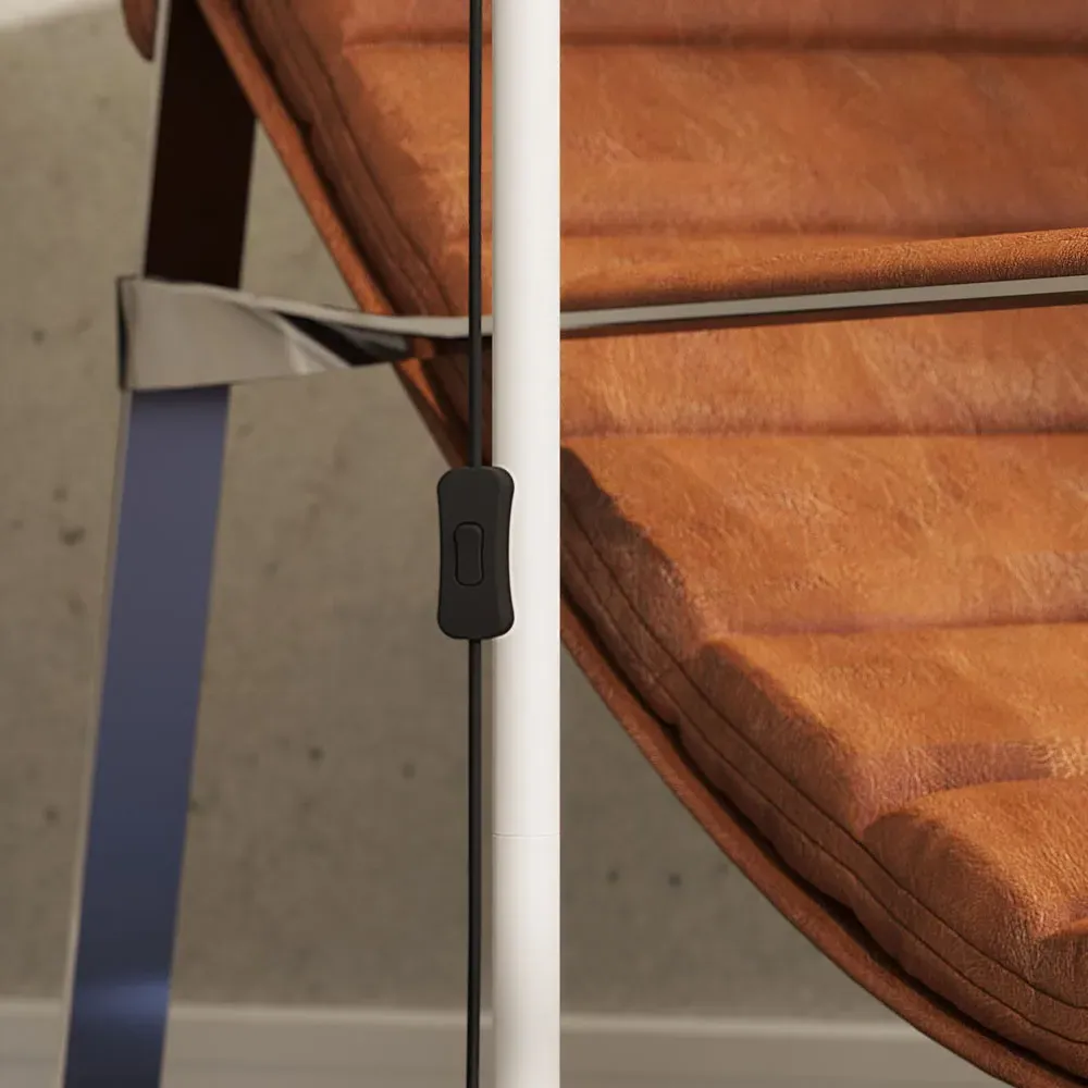 Adjustable Spotlight Reading Floor Lamp - White