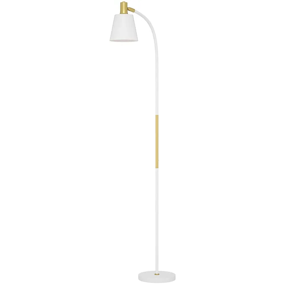 Adjustable Spotlight Reading Floor Lamp - White image
