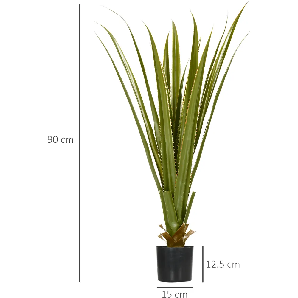 Agave Succulent Artificial Plant in Pot - Multi