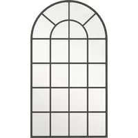 Arch Window Wall Mirror - Black
