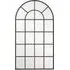 Arch Window Wall Mirror - Black