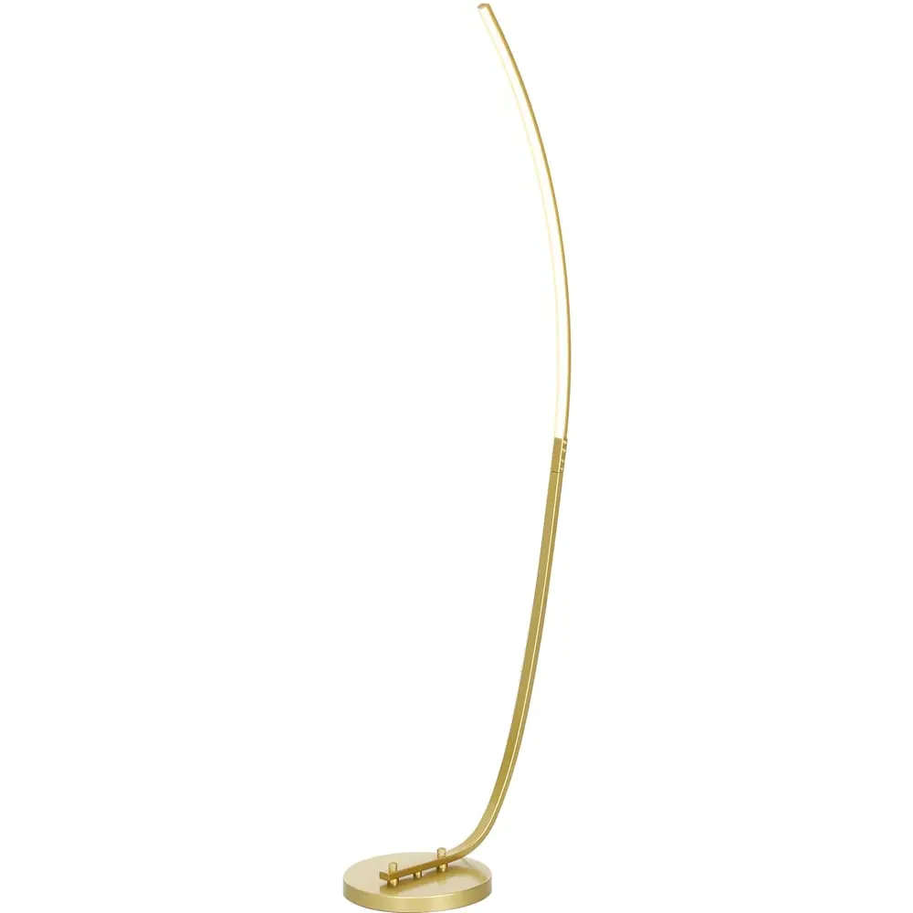 Arched LED Strip Floor Lamp - Gold image