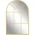 Arched Window Wall Mirror - Gold Tone, Metal