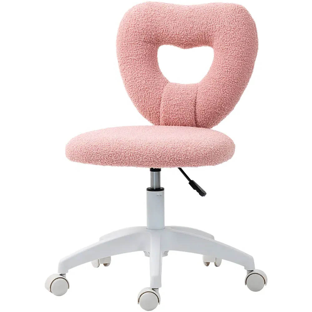 Armless Heart Office Chair - Pink
