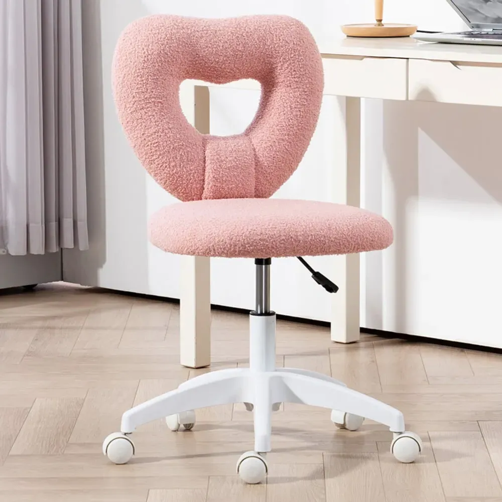 Armless Heart Office Chair - Pink image