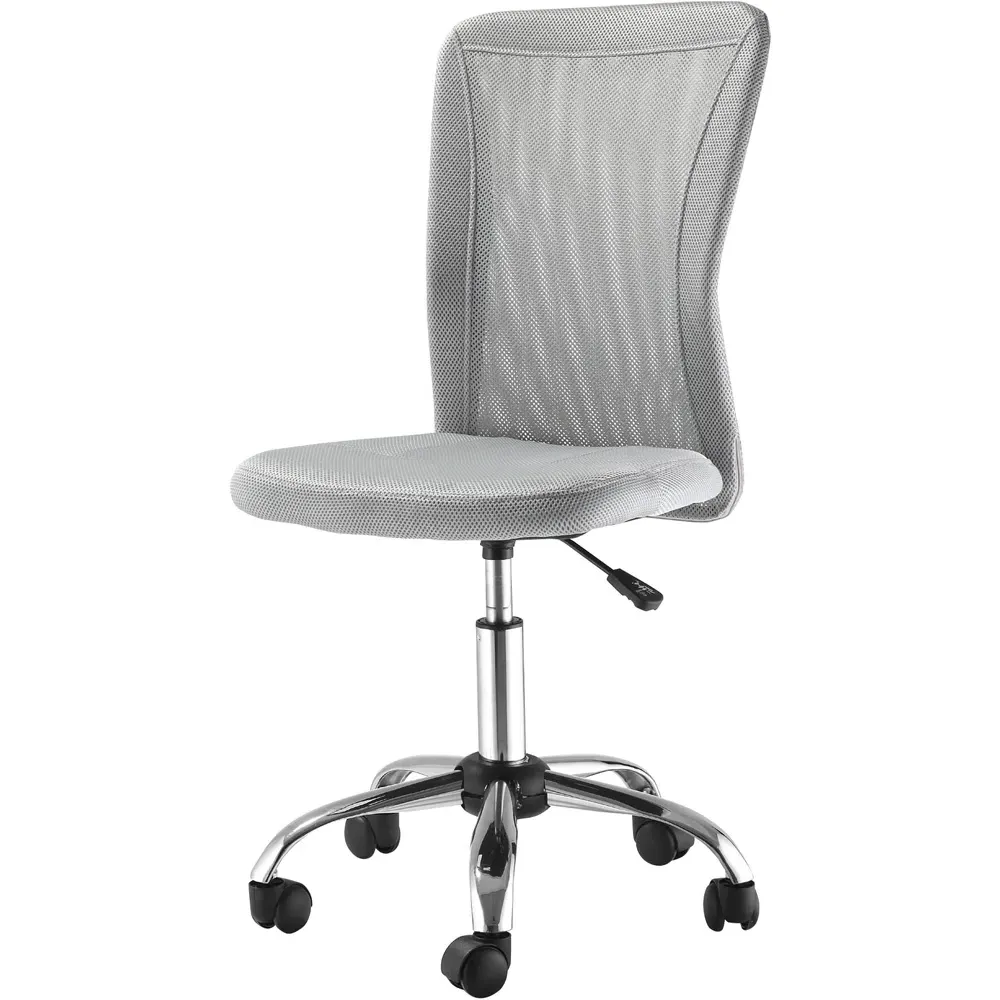 Armless Mid Back Mesh Office Chair - Grey