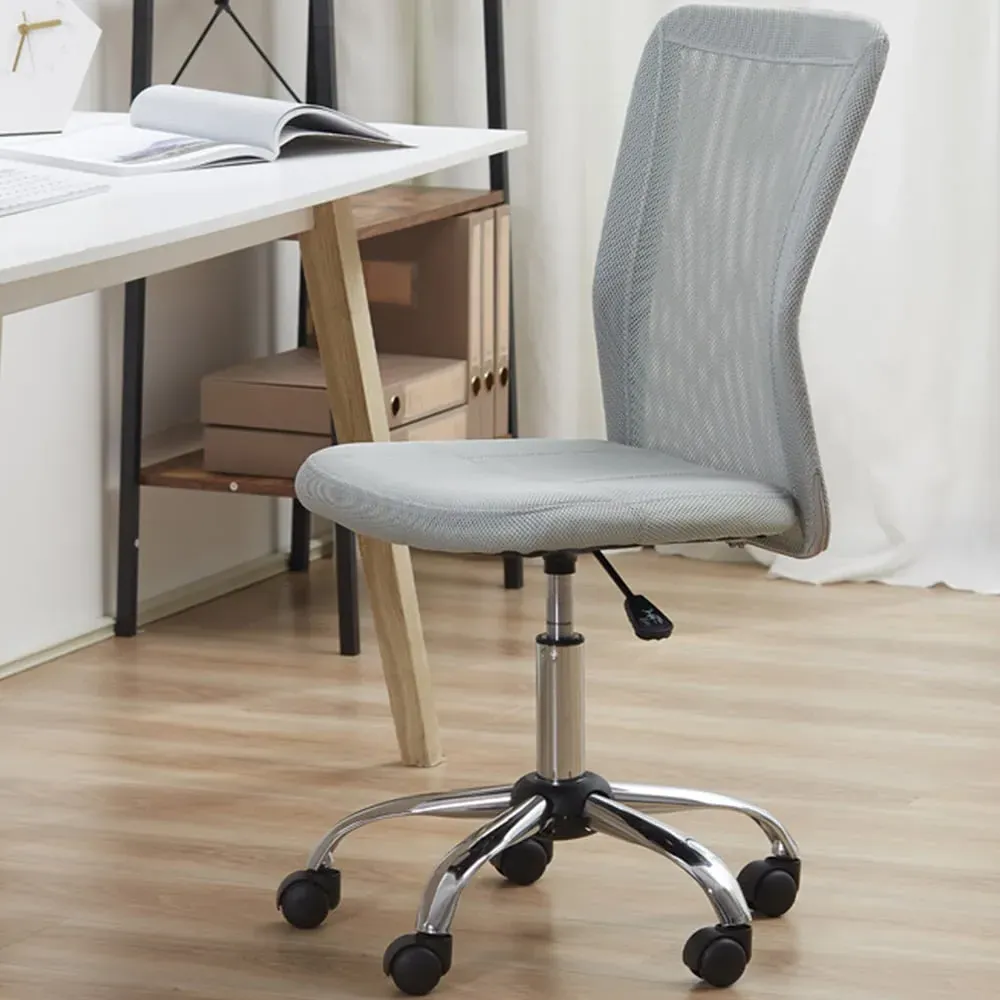 Armless Mid Back Mesh Office Chair - Grey image