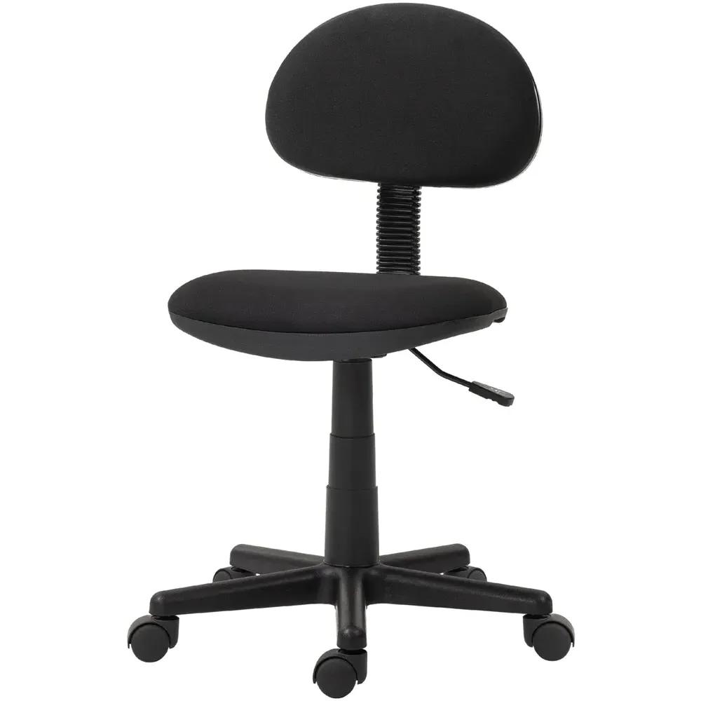 Armless Office Chair with Adjustable Height - Black