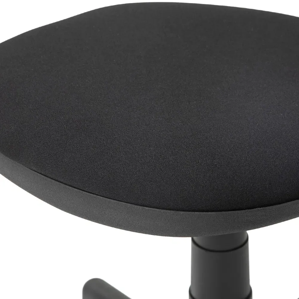 Armless Office Chair with Adjustable Height - Black