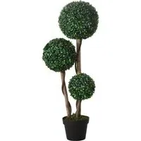 Artificial Boxwood Ball Topiary Tree 90cm - Green