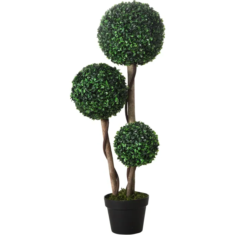Artificial Boxwood Ball Topiary Tree 90cm - Green image