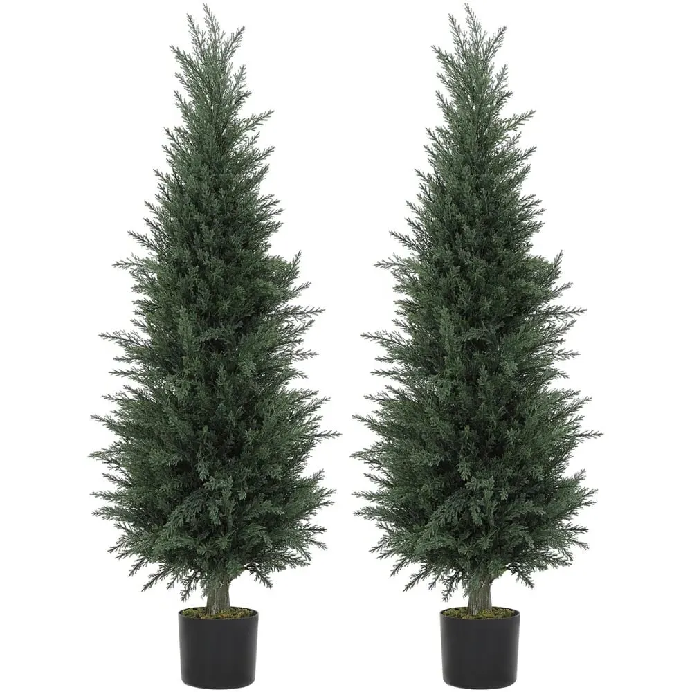 Artificial Cypress Plant in Pot 120cm 2 Pack - Green