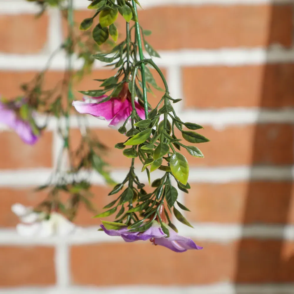 Azalea Artificial Plants in Hanging Basket 2 Pack - White