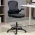 Black Mesh Swivel Standing Desk Chair with Adjustable Footrest