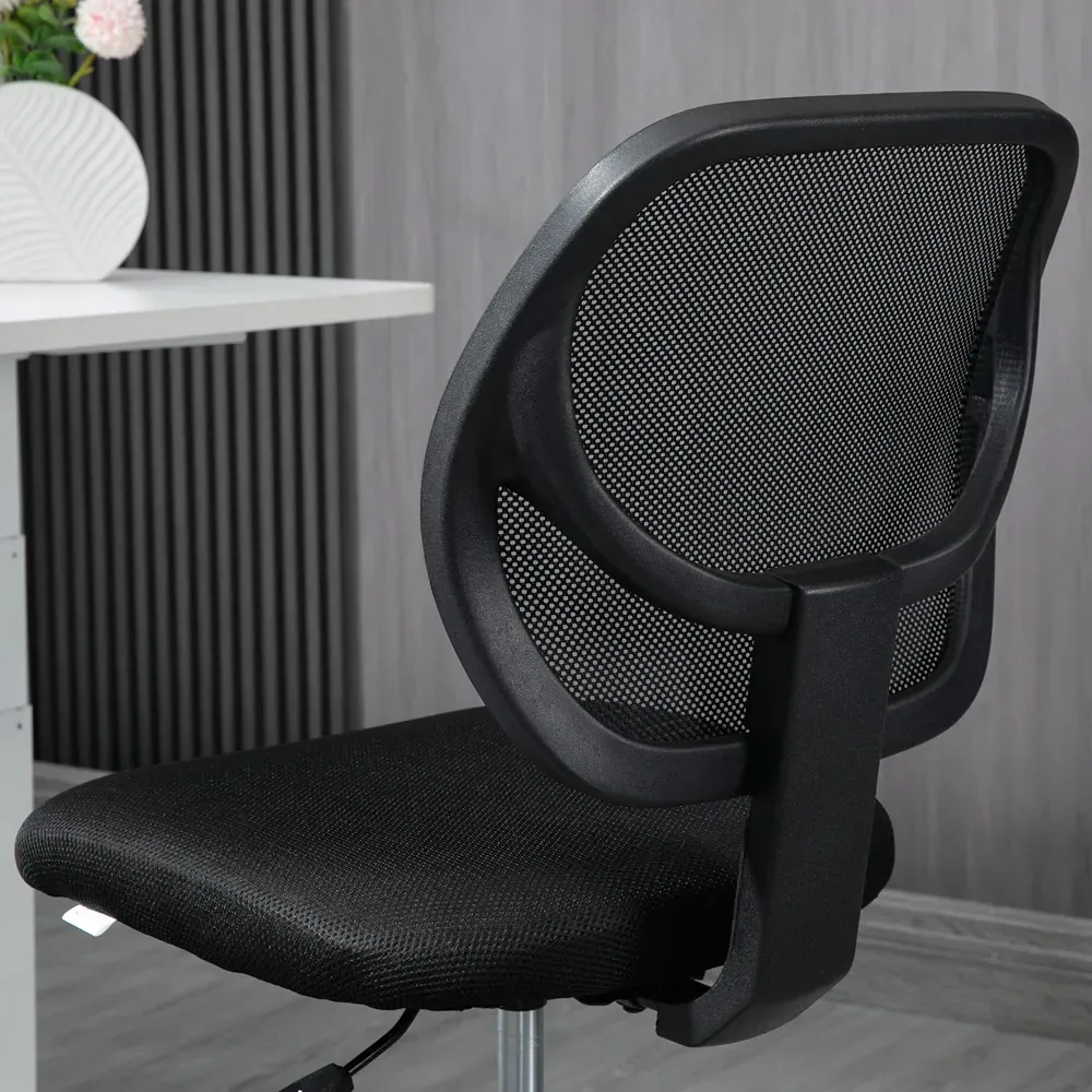 Black Mesh Swivel Standing Desk Office Chair