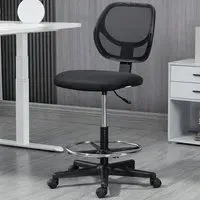 Black Mesh Swivel Standing Desk Office Chair