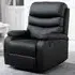 Black PU Leather Manual Reclining Chair