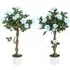 Blue Rose Artificial Tree in Pot 90cm 2 Pack