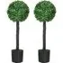 Boxwood Ball Tree Artificial Plant In Pot 2ft 2 Pack - Multi