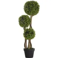 Boxwood Ball Tree Artificial Plant In Pot 3ft - Multi