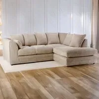 Canolo 3-Seater Left Hand Corner Chaise Sofa - Coffee, Jumbo Cord