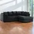 Canolo 3-Seater Left Hand Corner Chaise Sofa - Grey, Jumbo Cord