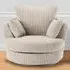 Canolo Swivel Chair - Cream, Jumbo Cord
