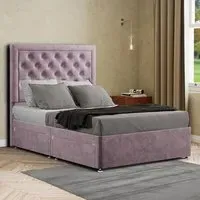 Castle Double Divan Bed with 2 Drawers - Blush