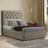 Castle Single Divan Bed with 2 Drawers - Beige, Linen