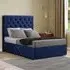 Castle Single Divan Bed with 2 Drawers - Navy, Plush