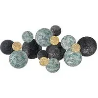 Circle Metal Wall Art Sculpture - Blue