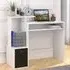 Compact Computer Desk with Keyboard Tray - White