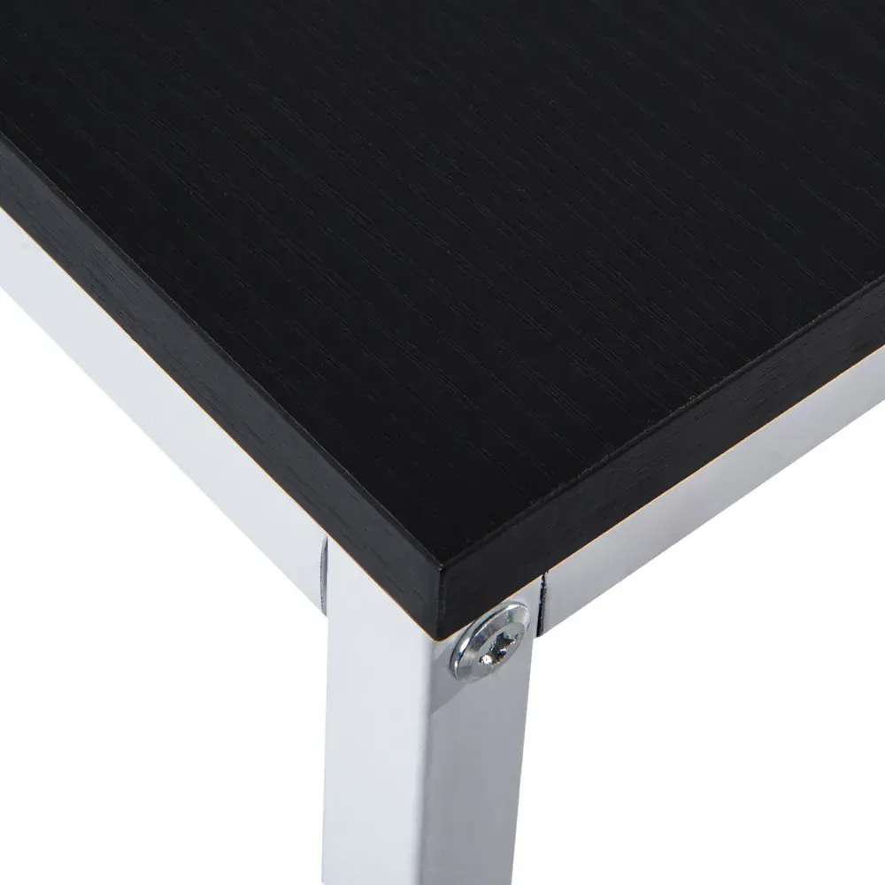 Computer Desk with 4 Tier Storage - Black, White