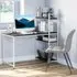Computer Desk with 4 Tier Storage - Black, White