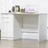 Computer Desk with Drawers - White, High Gloss