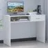 Computer Desk with Shelf Drawer - White