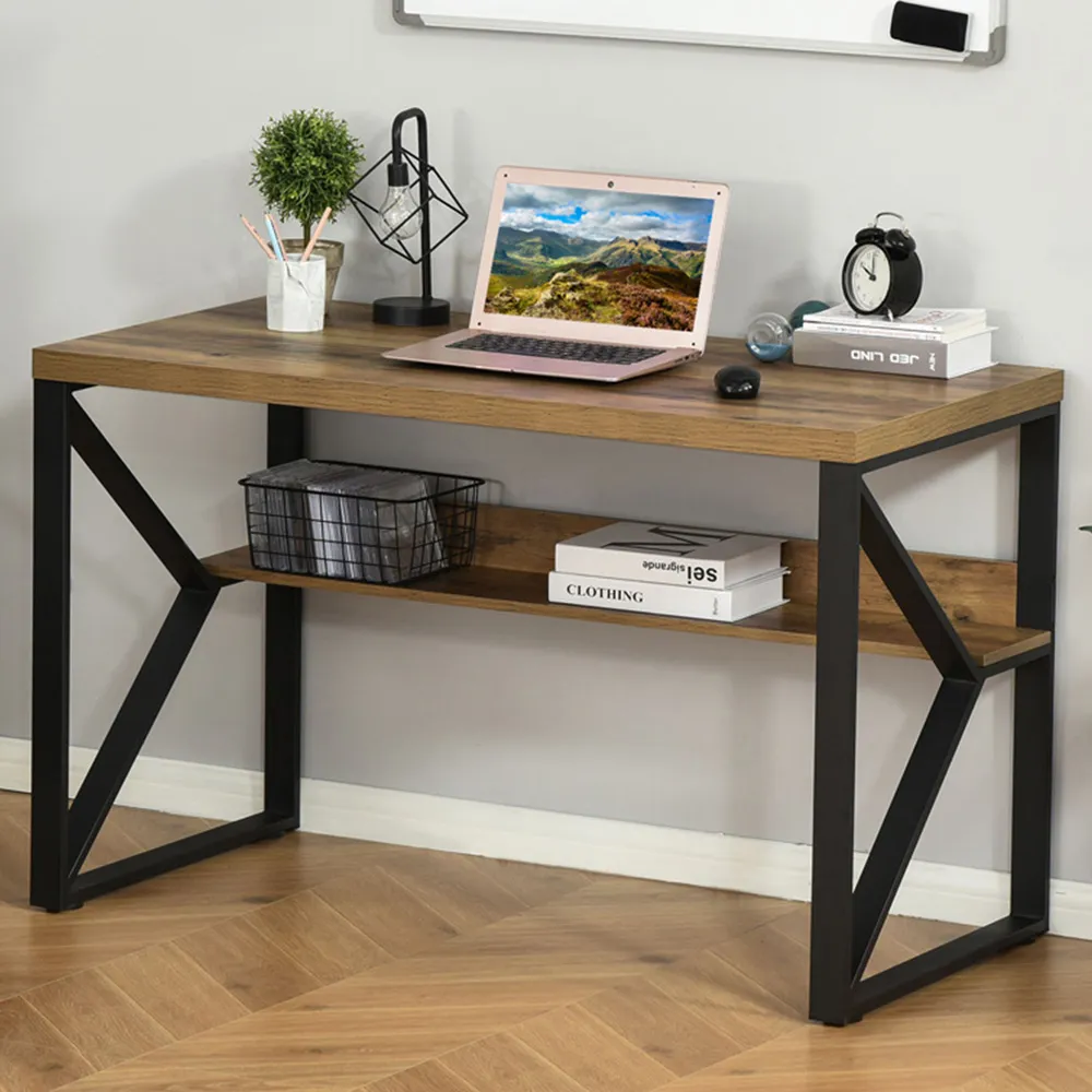 Computer Writing Desk with Storage - Brown