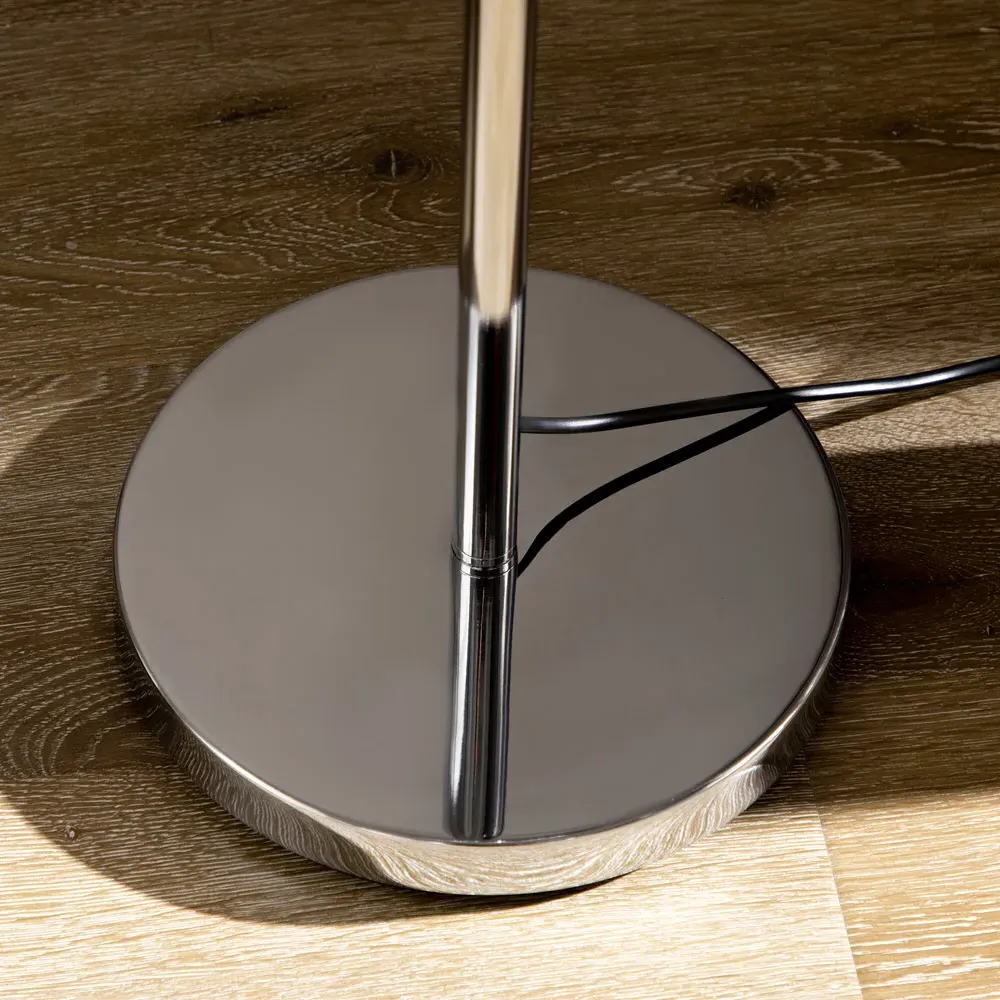 Crystal Floor Lamp with 5 Ball Shades - Silver, Metal